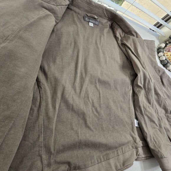 Garnet Hills Jacket Womens Moto Full ZIp Blazer Beige Casual Ladies Size 6 - Picture 15 of 15
